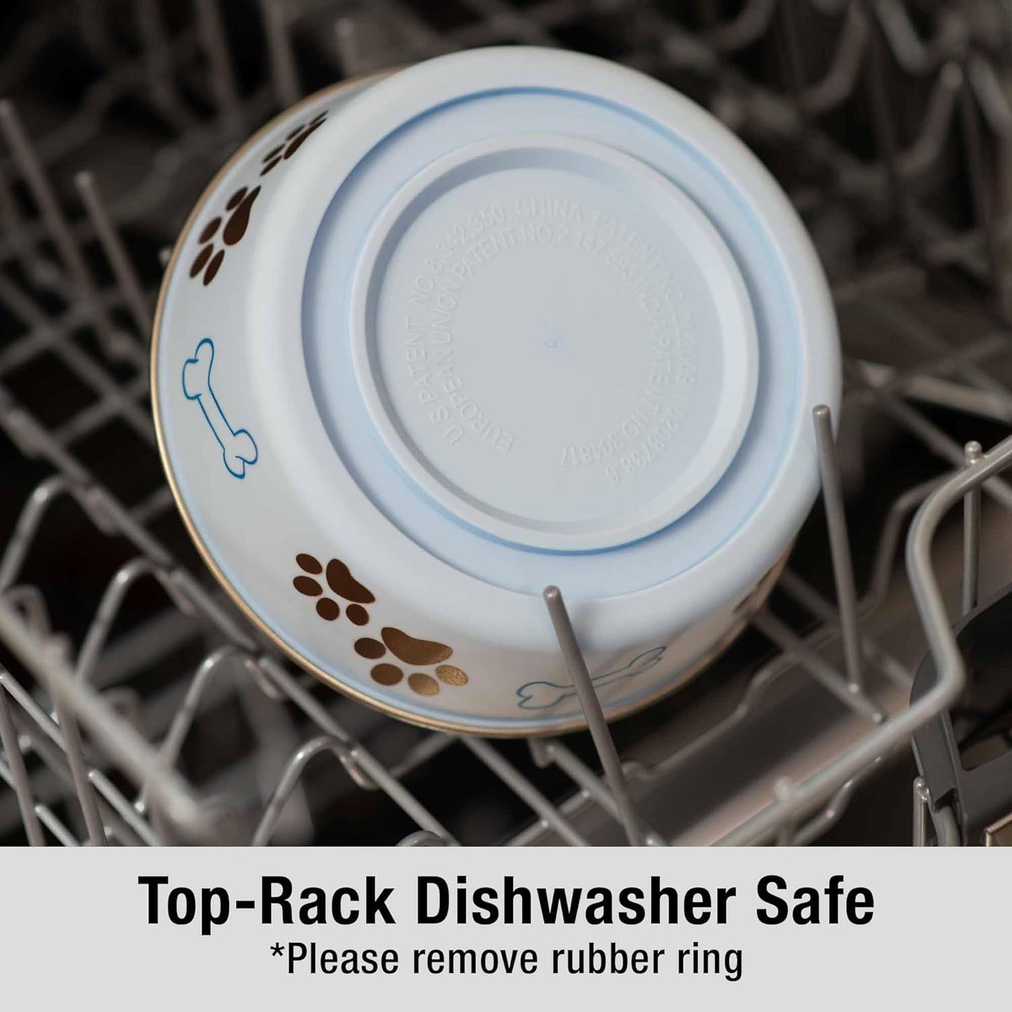 Loving Pets Bella Dog Bowls- Stainless Steel Dog & Cat Bowls - Spill Proof Dog Food Bowl, Cat Bowl, Puppy Essentials & Pet Supplies Great for Home & Travel (Large 35-65 lbs, Murano Blue)