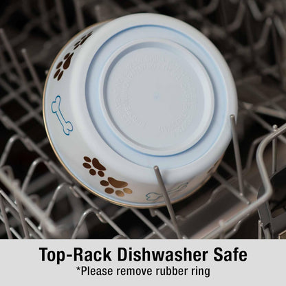 Loving Pets Bella Dog Bowls- Stainless Steel Dog & Cat Bowls - Spill Proof Dog Food Bowl, Cat Bowl, Puppy Essentials & Pet Supplies Great for Home & Travel (Large 35-65 lbs, Murano Blue)