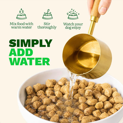 Get Joy Freeze Dried Raw Beef Dog Food, High Protein Grain Free Meal, Topper & Treat, Gut Health Support with Probiotics, Small to Large Breed, 32oz Bag