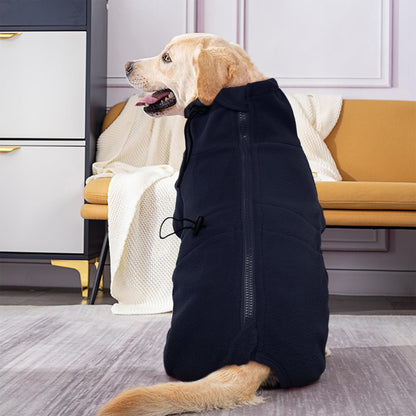 ROZKITCH Dog Winter Clothes, Pet Windproof Warm Cold Weather Jacket Vest Cozy Jumpsuit Apparel Outfit Clothes for Small Medium Dog Walking Hiking Sleep Blue S