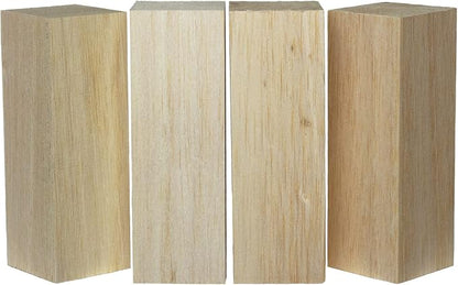 Super Bird Creations SB50018 Balsa Wood Blocks - Bird Toys for Parrots - Unfinished Bird Chew Blocks, Wooden Balsa Cubes Material for Crafting and Whitlling Carving - Small Bird Size, 2x2x6, 4 Pieces