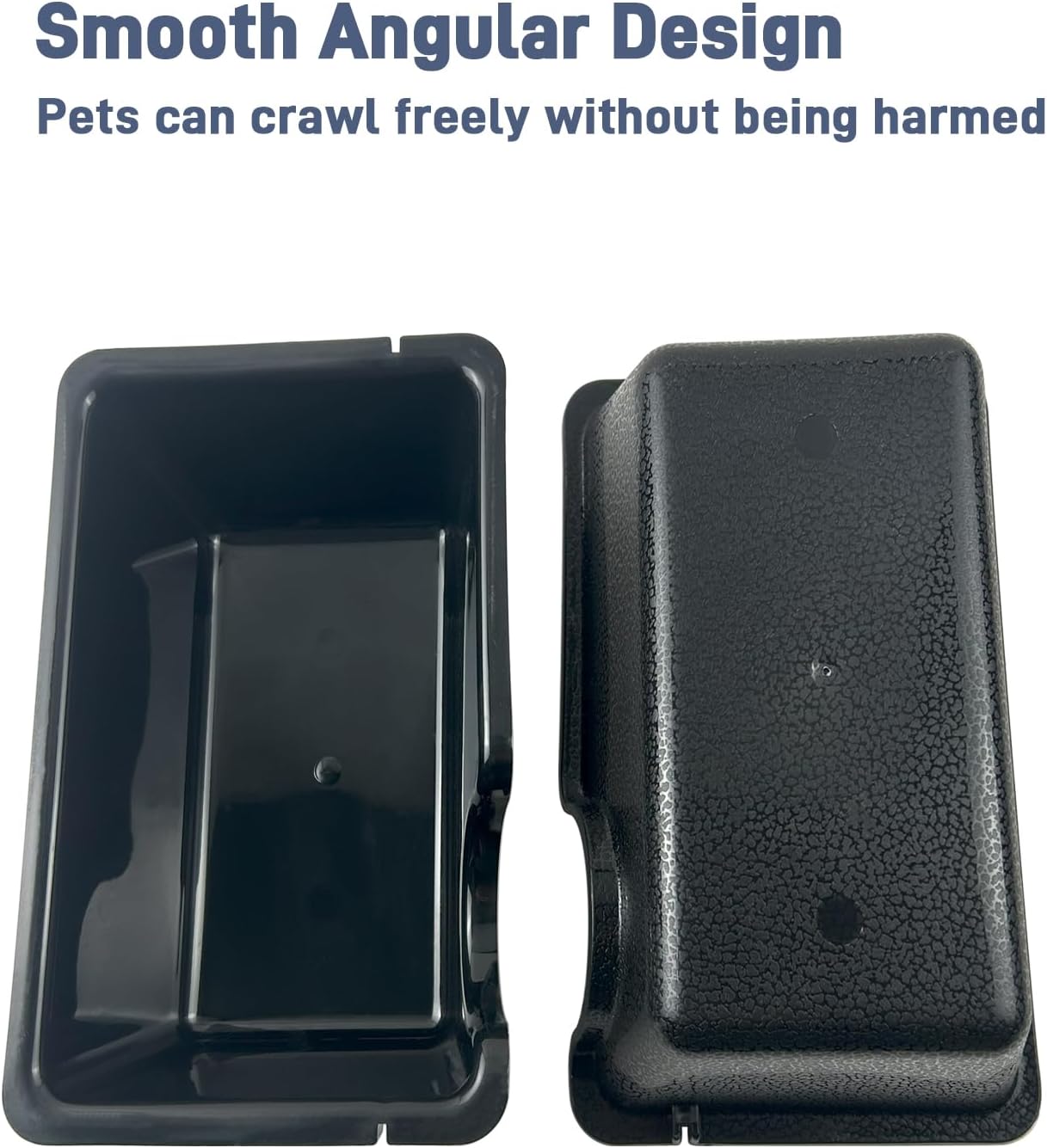 Small 2 Pcs Durable Reptile Hide Box, Ball Python Hide, Leopard Gecko Hide, Bearded Dragon Hide, Easy to Clean Reptile Hides Cave for Tank, Snake Hide Enclosure (7.48" x 4.72" x 2.56")