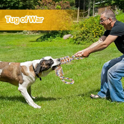 ETACCU Dog Rope Toys for Large Dogs, 2 Pack 22 Inch Heavy Duty Dog Rope Toys for Aggressive Chewers, 100% Cotton Toy for Medium to Large Breed, Indestructible Teeth Cleaning Tug of War Toy