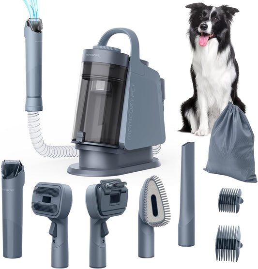 Dog Grooming Kit, FurEase Dog Grooming Vacuum with Dog Clippers for Grooming, 13000Pa Powerful Pet Grooming Vacuum with 5 Pet Grooming Tools, 2.6L Dust Cup, Dog Vacuum for Shedding Grooming