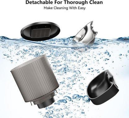 Automatic Cat Feeder: 4L Timed Cats Food Dispenser Programmable 1-6 Meal for Cat and Small Medium Dog- Auto Pet Feeder Easy to Set Up Dual Power Supply with Desiccant Bag| Detachable Washable