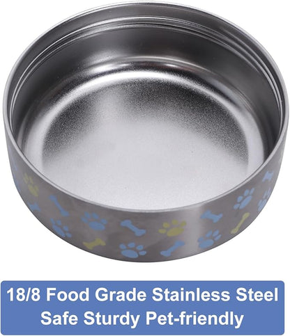 GiNT 37oz Insulated Stainless Steel Dog & Human Water Bottle, All-in-1 Travel Dispenser with Detachable Bowls & Carrying Case, Leak-Proof Pet Canteen for Walking, Hiking, Camping, Car (Blue)