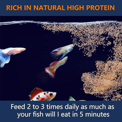 Brine Shrimp Fish Food, Ready to Use Aquarium Fish Food, Non-Living Instant Baby brine Shrimp, Food for Betta Saltwater Marine Freshwater Fish, Reef Aquariums, Corals, Axolotl,Jelly