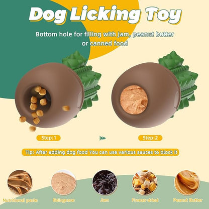 Dog Chew Toys Toothbrush Stick Teeth Cleaning Brush Dental for Medium Large Dog, Puppy Christmas,Easter Birthday Gifts,Outdoor Dog Squeaky Toys for Aggressive Chewers Tough Toys Interactive