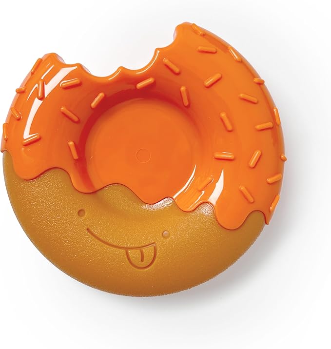 Nylabone Limited Edition 70th Birthday Donut Power Chew Toy for Dogs, Durable & Tough Dog Toys for Aggressive Chewers, Pumpkin & Peanut Butter Flavor, Large - Up to 50 lbs (1 Count)