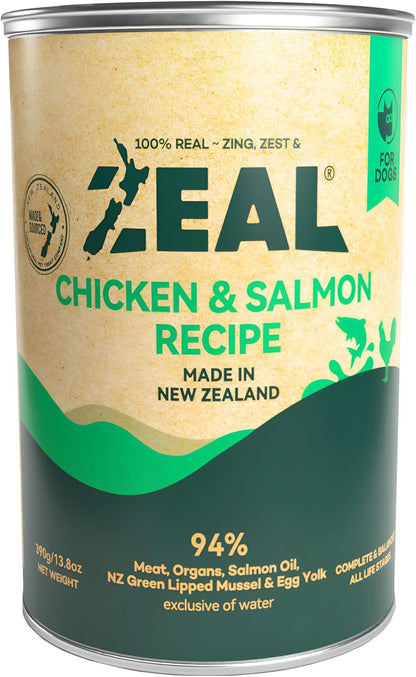 ZEAL New Zealand Wet Dog Food – High Protein, Pure Nutrition, Grain-Free with Superfoods (Chicken, 13.76oz Can 12-Pack)