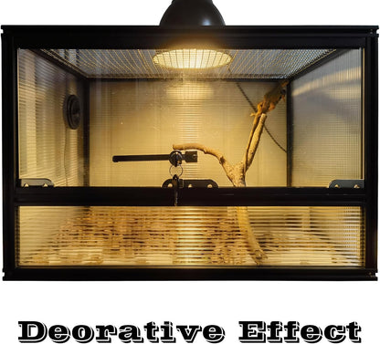 27 Gallon Bearded Dragon Tank, 24"x16"x16" Reptile Terrarium, Small Reptile Enclosure with Aluminum Frame, Mesh Top, Sliding Lock Doors