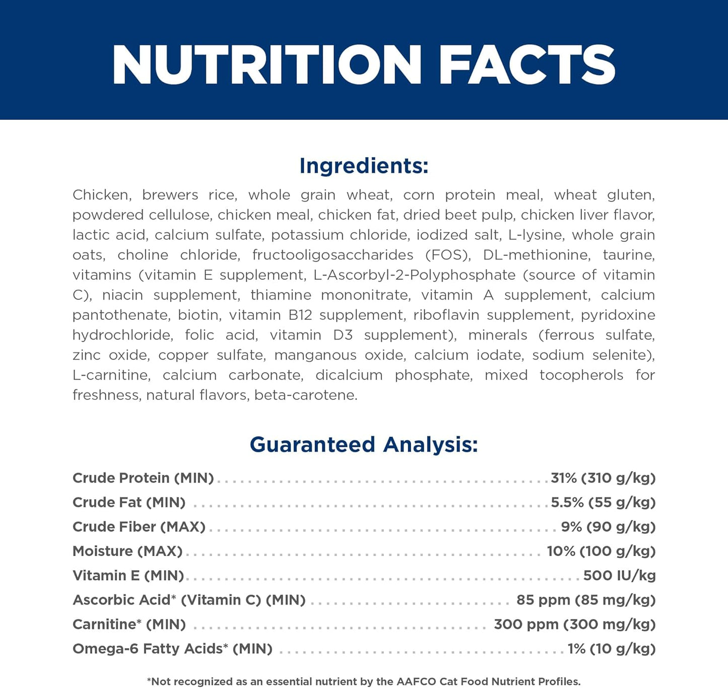 Hill's Science Diet Light, Adult 1-6, Weight Management Support, Dry Cat Food, Chicken Recipe, 16 lb Bag