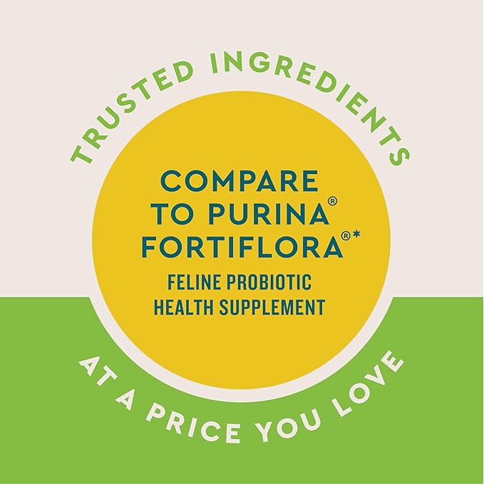 VetIQ Probiotic Powder for Cats, Treats Diarrhea and Food Sensitivity, Chicken Flavored Single Serve Packets for Indoor and Outdoor Cats, 30 Count