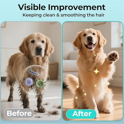 Pet Glove Wipes for Dogs and Cats - Dog Washing Gloves, Cat Bathing Wipes, Individually Wrapped, Moisture-Rich Thickened, Cleaning & Deodorizing, Hypoallergenic, Rinse Free for Grooming and Travel