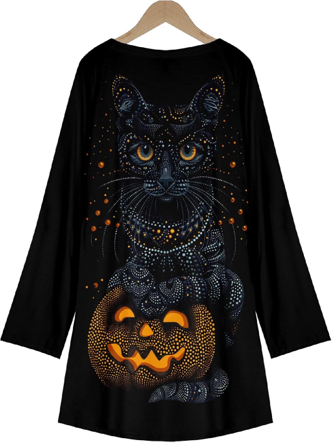 MARSVOVO Women Novelty Graphic Plus Size Sweater Crewneck Long Sleeve Cute Printed Loose Fit Casual Fall Sweaters Top
