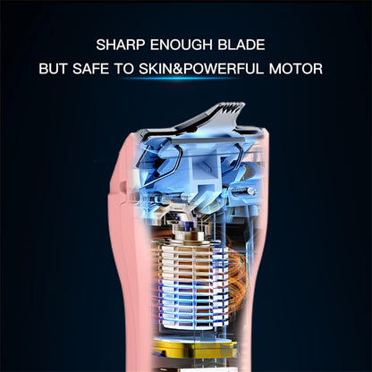 2 in 1 Prowerful Home Professional Dog Grooming Kit Clipper Low Noise USB Rechargeable Gifts for Dog Cat Pink,MTS006