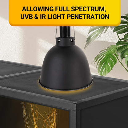 REPTI ZOO Reptile Enclosure 48x24x24 inch, 4x2x2 120 Gallon Bearded Dragon Tank, Reptile Terrarium for Ball Python Snake Gecko Turtle, Light Weight Wooden Habitat Cage