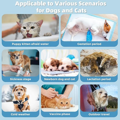 Extra Thick Pet Bathing Wipes for Dogs Cats,Cleaning Deodorizing Grooming Gloves,Nourish Fur Glove Wipes for Daily Care and Traveling,Rinse Free,Unscented,3 Pack,18 PCS