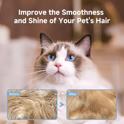 REIKIYA Cat Steam Brush,4-in-1 Spray Hair Removal Dog Brush for Shedding & Grooming with UV Light, Anti-Static Pet Spray Comb with One-Click Release Button