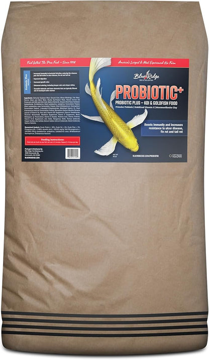 Blue Ridge Fish Food [50lb], Probiotic Plus 3/16" Floating Pellet, Koi and Goldfish