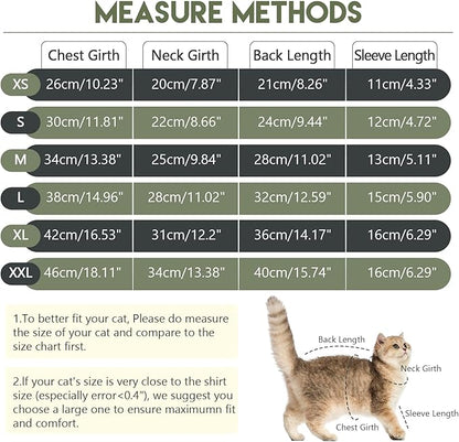 Sticky Cat Clothes Stretchy, Sphynx Hairless Sweater & Pajamas for Cats only, Soft Cat Onesie for Cats After Surgery Female Male & Hair Loss Prevention, Green M