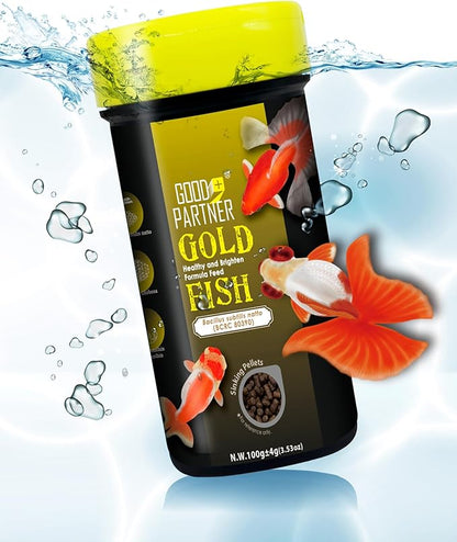 Purify Series for Goldfish Food, Sinking Gold Fish Pellets, All Natural Ingredients, Balanced Composition of Fish Food, Good for Fins Grow and Color Saturation, 3.53 oz (Pack of 1)