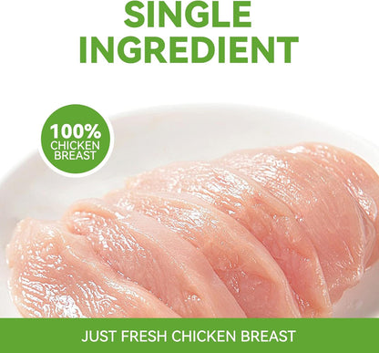 OPET Freeze Dried Chicken Breast Cat Treats for Cats & Dogs，Single Ingredient Grain Free High Protein Pet Food，Healthy Training Snacks ，(Chicken Breast-1.48 Ounce)