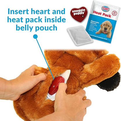 Original Snuggle Puppy Heartbeat Puppy Toy - Heartbeat Puppy for Dogs - Pet Anxiety Relief and Calming Aid - Comfort Dog Toy - Behavioral Training and Sleep Aid Cuddle buddy - Crate Training Essential