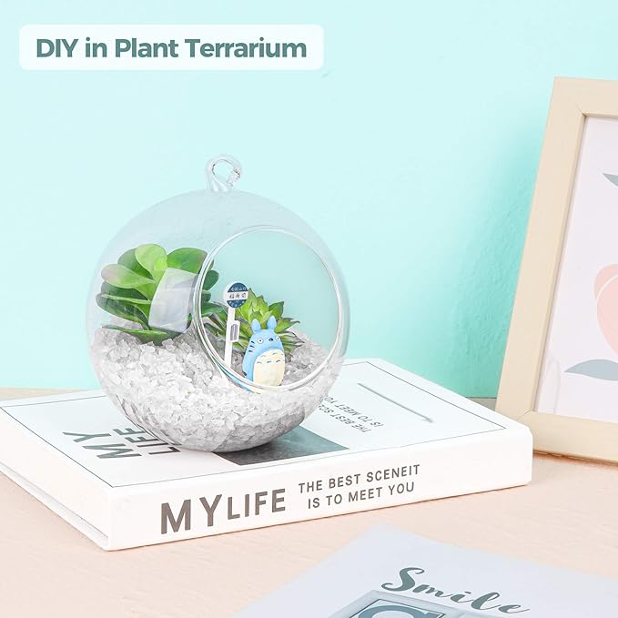 T4U Tumbled Chips Stones Crushed Crystal Quartz 2 LB, Irregular Shaped Gravels Pebble Healing Stones, DIY Smoothed Rocks for Potted Plant,Resin Art,Vase Fillers Aquarium Gravel Rocks (Clear)