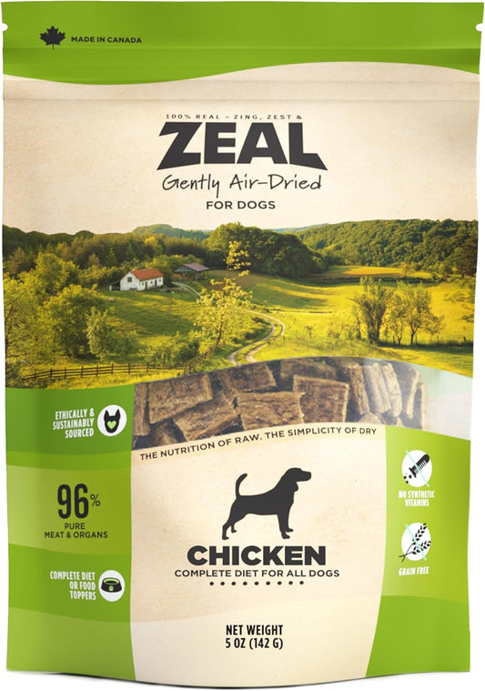 ZEAL Canada Air-Dried Chicken Recipe for Dogs - High Protein, Natural Superfoods, Nutrient Rich, No Fillers, Grain Free, Complete & Balanced (Chicken, 5 oz)