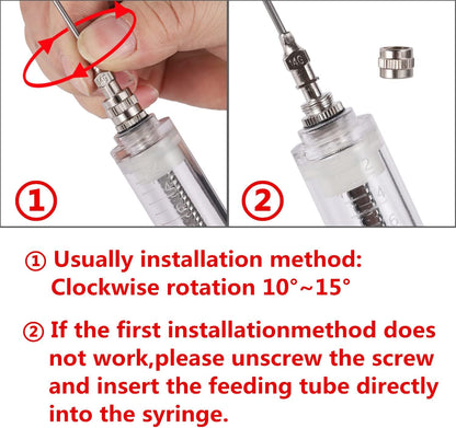 20ML Baby Bird Feeding Syringe Set Pet Syringe with 6 Pcs Curved Gavage Feeding Tubes and Bird Drinker Stainless Steel Metal Feeding Spoon for Baby Birds Parrot Small Pet
