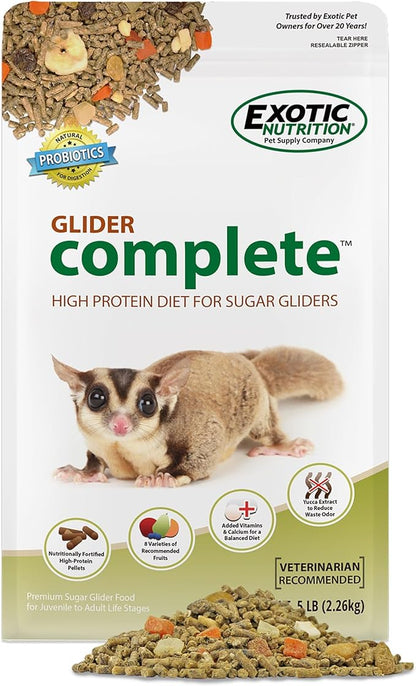 Glider Complete - Healthy High Protein Nutritionally Complete Staple Diet Sugar Glider Food (2 lb)