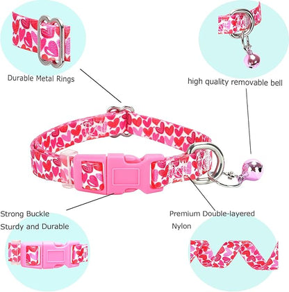 Small Dog Collar for Dogs,Puppy Collars with Bells Pretty Flower Dog Collar for XS Small Tiny Pet Female Dogs S