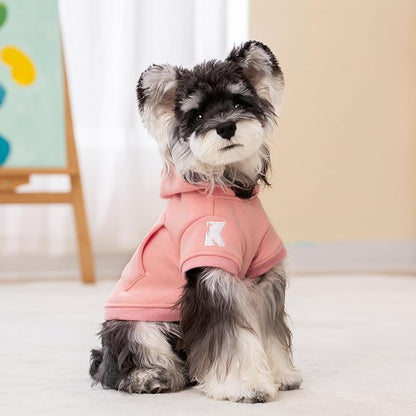 Koneseve Dog Hoodie - Fleece Warm Sweater with Pocket, Soft Clothes for Daily Wear, Basic Hooded Sweatshirts, Winter Coat Clothing, Comfort Tee Shirt Fit for All Breeds Pet - Pink - 3XL