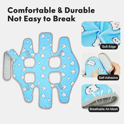 Supet Cat Grooming Hammock, Soft Fabric Nail Clipper Hammock, Self-Adhesive Wrap for Cutting Nails, Quickly Calm Down for Medicine, Teeth Brushing, Ear Cleaning