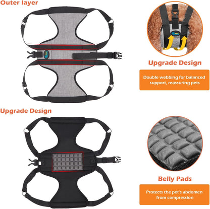 Ownpets Pet Grooming Hammock, Breathable Dog Grooming Hammock with Carabiners, Pet Grooming Harness Sling for Grooming, Hair Nail Trimming Cutting & More (XS)