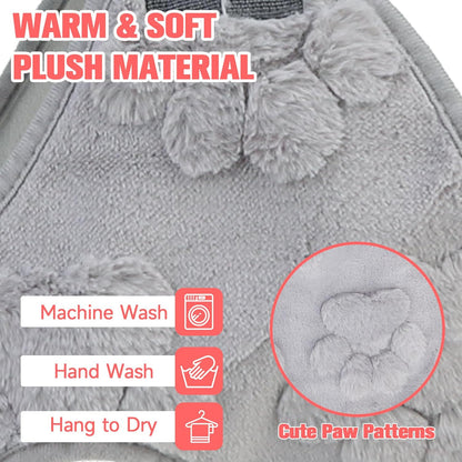 PAWCHIE Dog Grooming Hammock Harness for Dogs & Cats with Pet Nail Clipper Trimmer,Cat Hanger Sling for Trimming Clipping Nails,Warm Plush Dog Hammock Restraint Bag for Small Medium Large Dogs,Grey XS