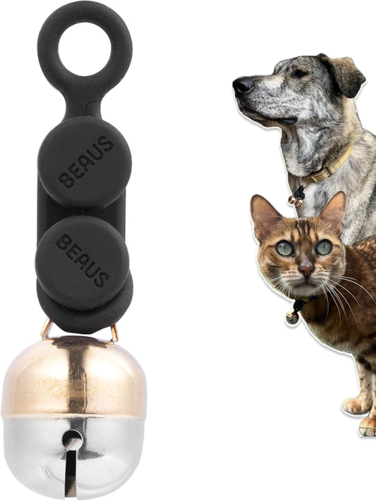 Beau's Bells V2 | Cat & Dog Collar Bells with New Quick Loop Easy Release Clip | Handmade Copper | Track Your Pet | Protect Wildlife