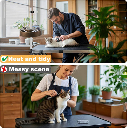 Grooming Tool Organizer for Pet Grooming Arm - Adjustable Multi-Compartment Storage for Scissors, Brushes, Combs and Accessories Essentials