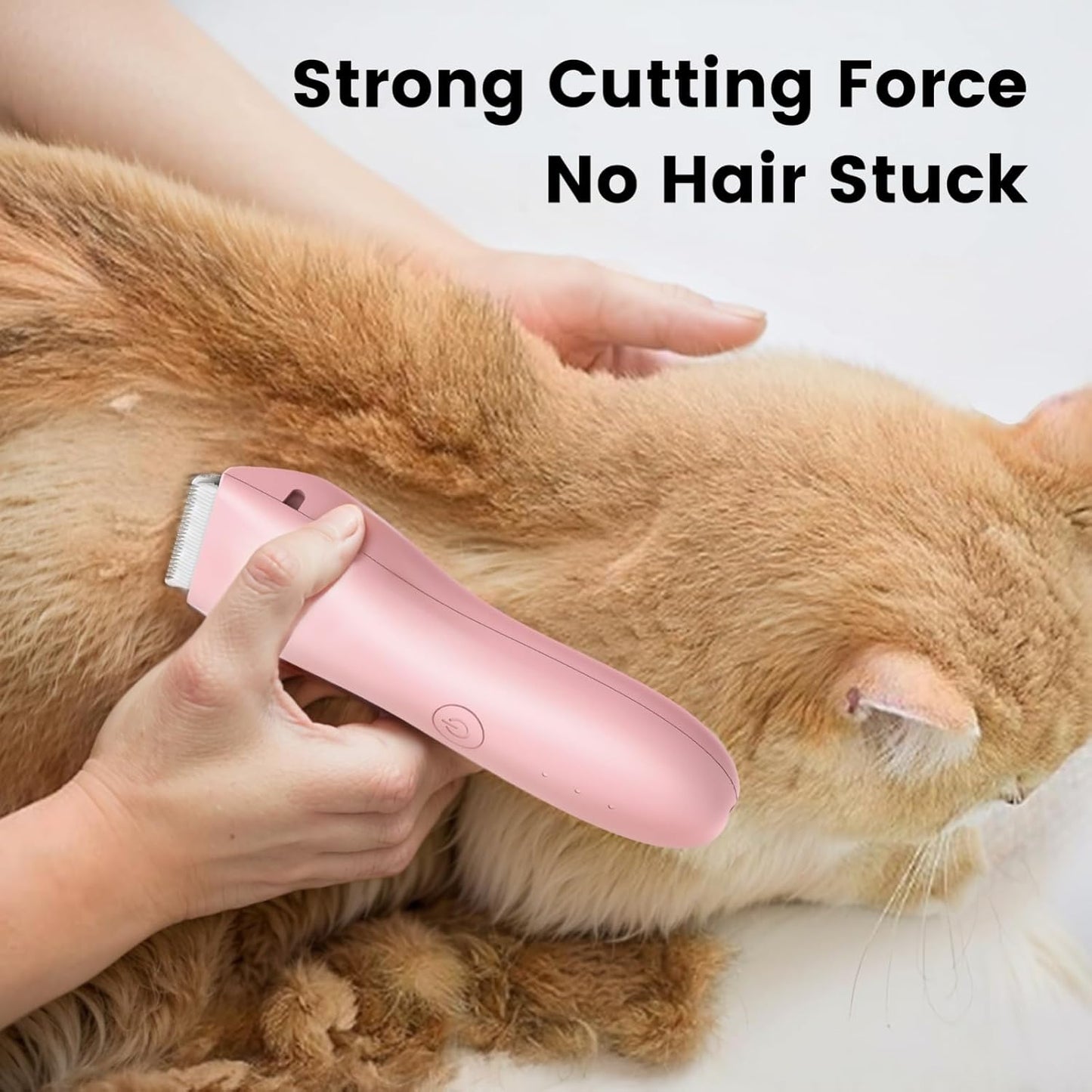 Handy Dog Cat Clippers - Professional Cordless Grooming Tools - Low Noise Pet Hair Trimmer Kit, TS032, Pink