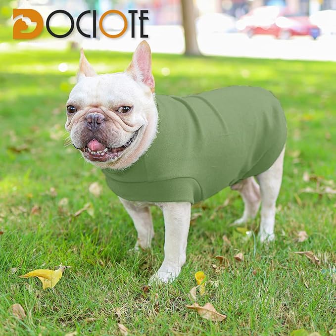Small Dogs Fleece Dog Sweatshirt - Cold Weather Hoodies Spring Soft Vest Thickening Warm Cat Sweater Puppy Clothes Sweater Winter Sweatshirt Pet Pajamas for Small Dog Cat Puppy (Small, Green)