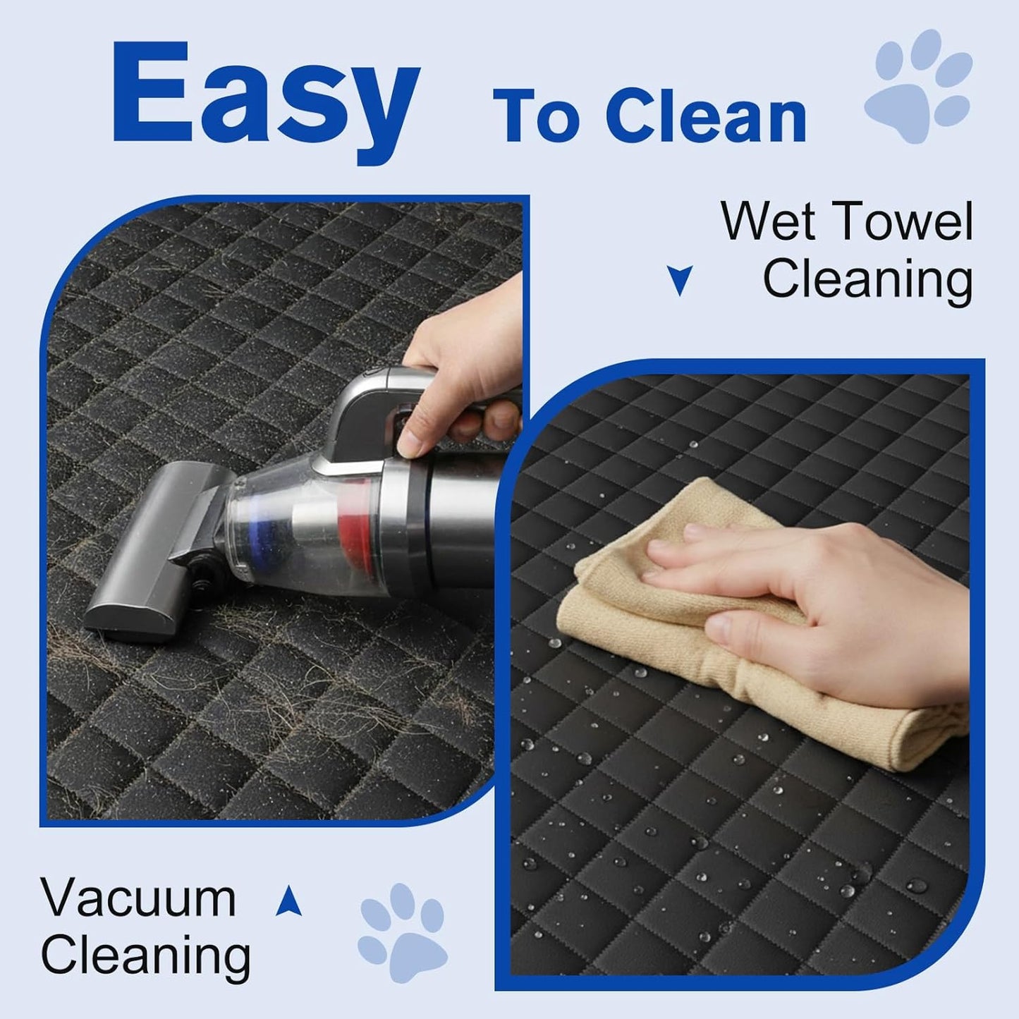 SUV Cargo Liner for Dogs - Waterproof Dog Car Seat Cover Mat for SUVs, Sedans, Vans & Trunks with Non-Slip Bumper Flap Protector, Scratchproof Large Size Universal Fit，Grey