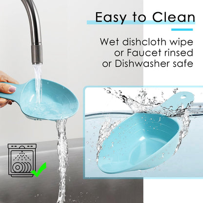 Dog Food Scoop-Melamine Pet Food Measuring Cup - 1 Cup 1/2 Cup 1/4 Cup Dog Cat Bird and Rabbit Food Feeding Scoop Dishwasher Safe -Blue