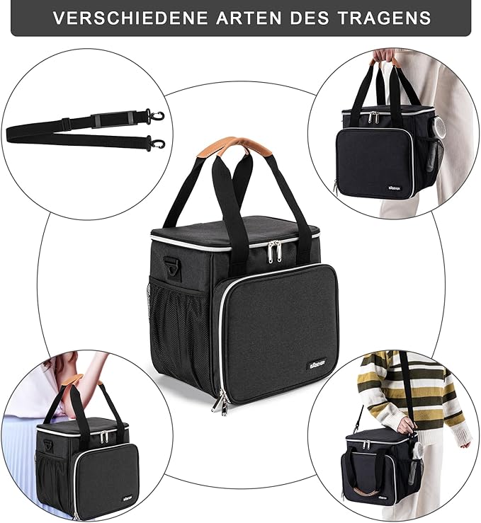 Pet Grooming Bag, Dog Grooming Supplies Organizer Tote Bag, Perfect for Pet Grooming Tool Kit Accessories-Black