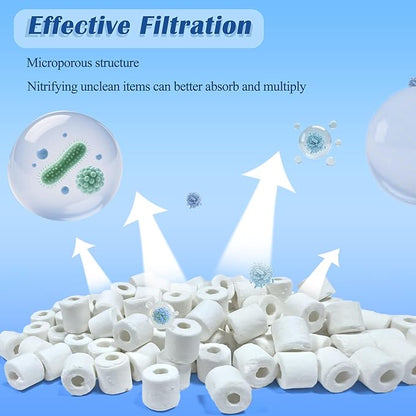 NEWKE 4 Sets of Upgraded Three-Stage Filtration Tank Filter for AquaClear 70 Power Filter, 4 Sets of Maintenance Kit Refills for Fish Tank Filter for 40- to 70-Gallon Aquariums