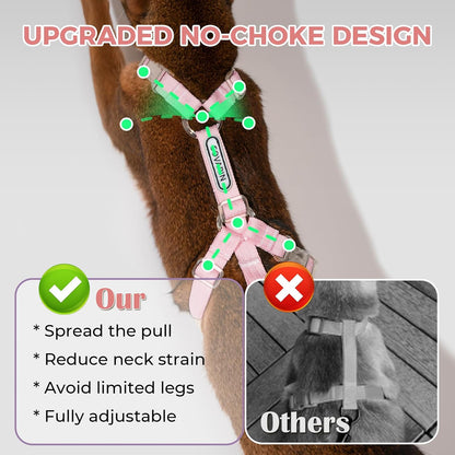 Cat Harness and Leash Set - Pink Lightweight Soft Kitten Harness Escape Proof, Adjustable Travel Pet Harness for Walking，Easy Control Comfortable Outdoor (Pink, One Size Fits All)