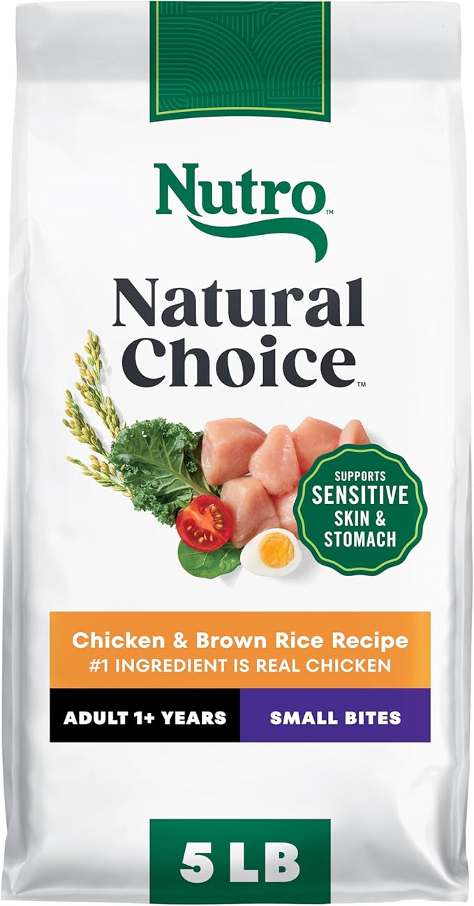 Nutro Natural Choice Chicken & Brown Rice Adult Small Bites Dog Food Recipe, 5 lb. Bag