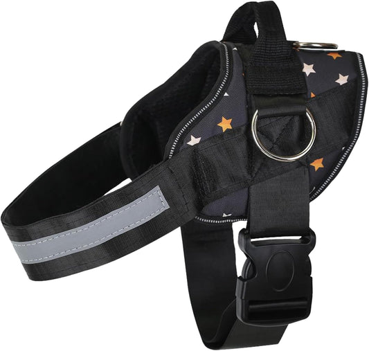 Joyride Basic Essential Dog Harness 1.0 - Small, Medium, Large Dogs, No-Pull Pet Vest with 3 Side Rings for Leash Placement, Adjustable for Training (Fall Stars, XS)