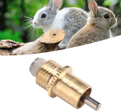 20Pcs Rabbit Drinker Nipple Waterer Set, Automatic 360 Degree Long Automatic Rabbit Nipple Drinker, Stainless Steel Nipples Cage Accessories, Drinking Water Tool for Small Animals