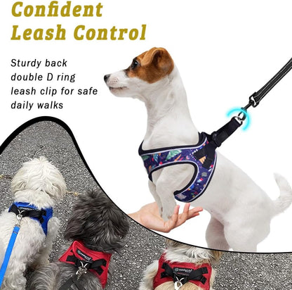 Comfort Fit Dog Harness Soft Padded No Pull Harness with Adjustable Buckles for Small Medium Large Dogs Step in Pet Vest with Easy Control Handle for Walking Jogging Running Training Dogs & Puppies